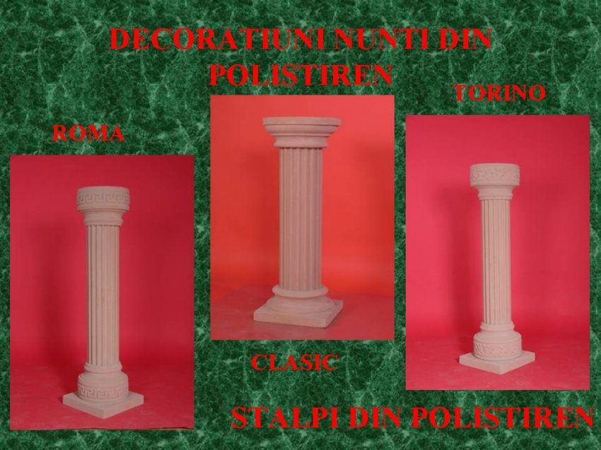 DECORATIUNI PENTRU NUNTI DIN POLISTIREN